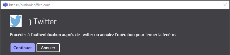 https://cutlcck.cffice.ccm
} Twitter
Procédez à l'authentification auprès de Twitter ou annulez l'opération pour fermer la fenêtre.
Continuer
Annuler